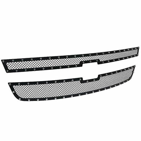 Overtime Rivet Style Upper Front Hood Grille Insert for 2002-2007 Chevy Silverado OV3193585